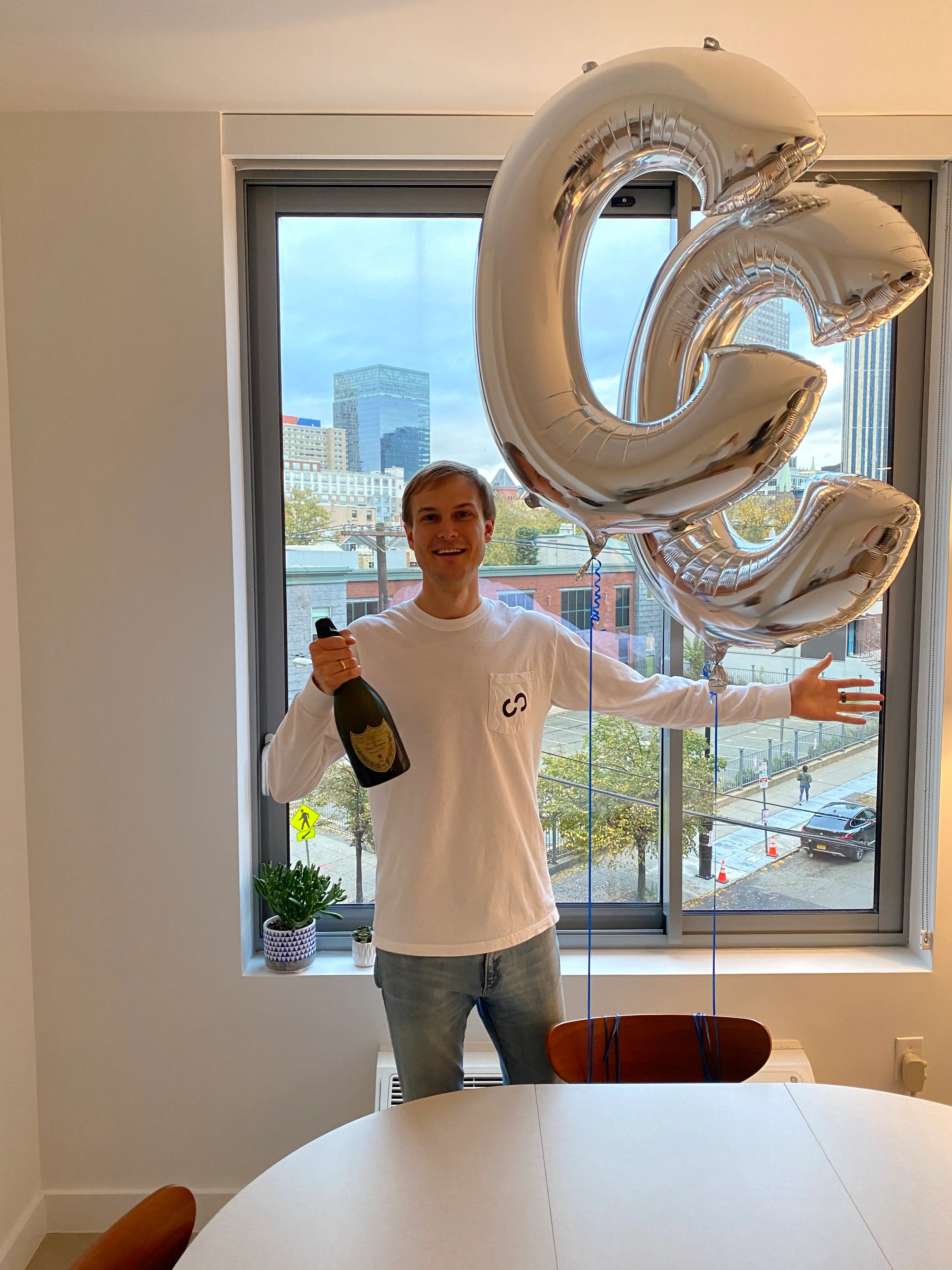Austin celebrating going full time on his business
